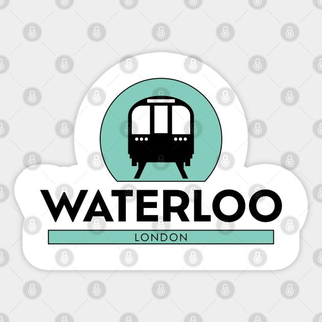 Waterloo London Underground Sticker by TinyPrinters